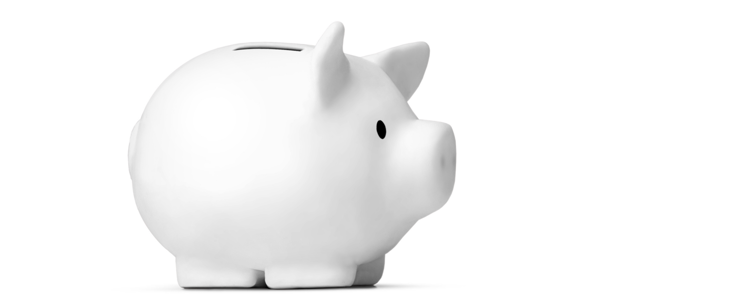 White piggy bank